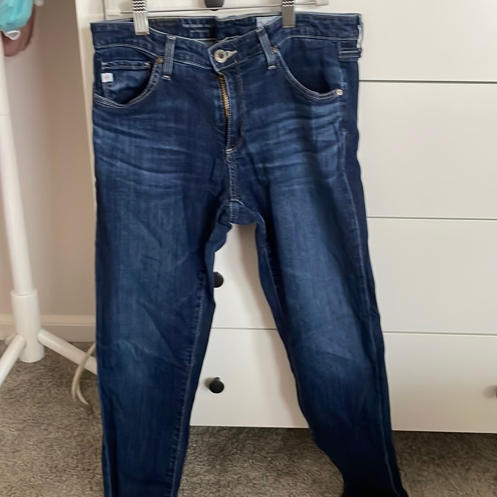 Dark blue jeans